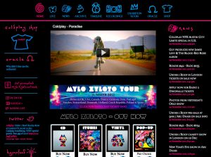 Coldplay: Mylo Xyloto Website