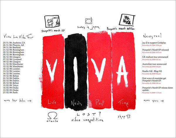 Coldplay: Viva La Vida Website