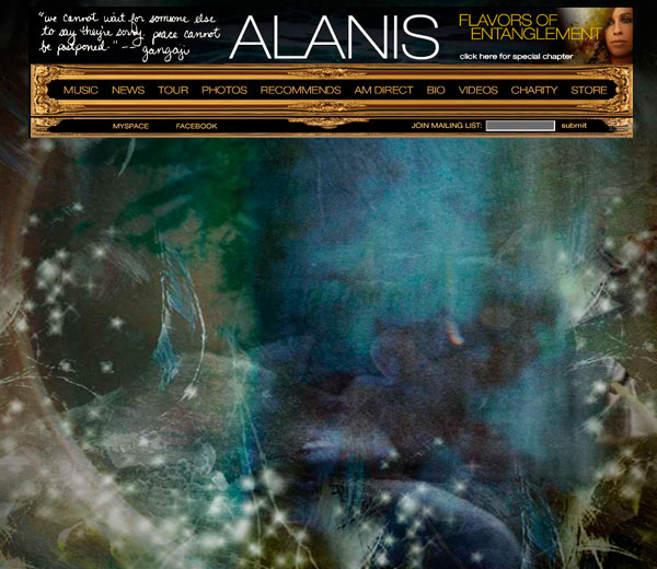 Alanis Morissette - Flavors of Entanglement Website