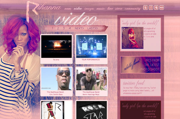 Rihanna - Loud Website